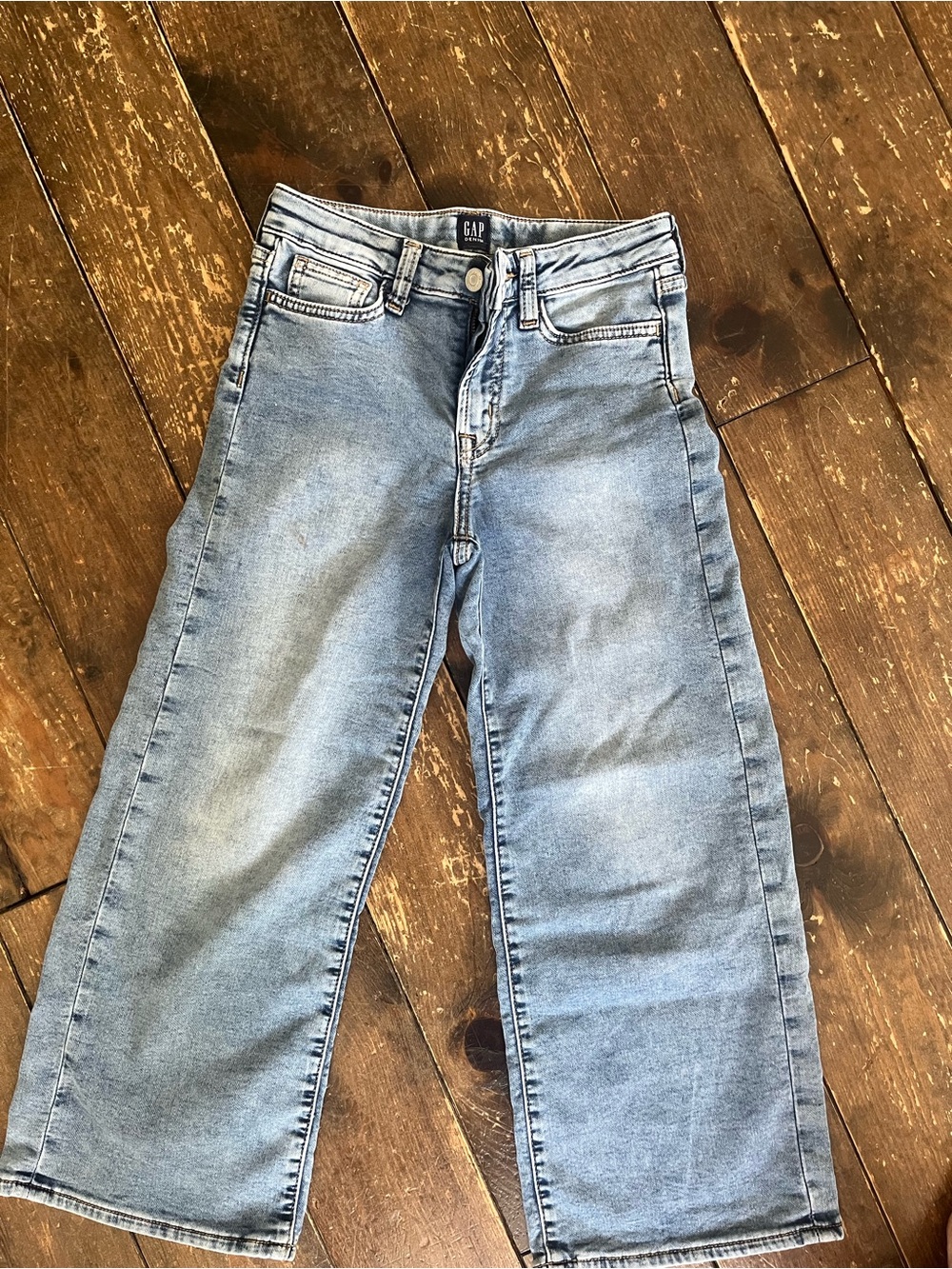 GAP Girls size 10 Light Blue Wide Leg Sweatpant Jeans